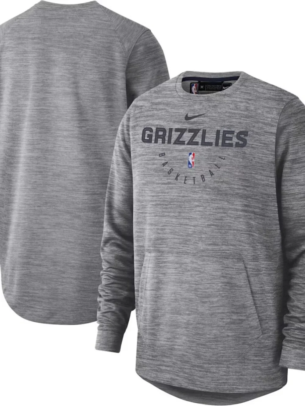 Men's Nike Heathered Memphis Grizzlies Spotlight Performance Sweatshirt-Size M